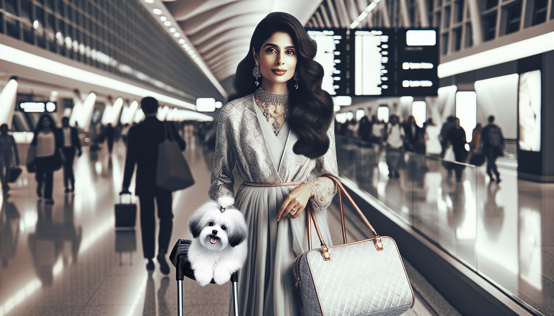 Priyanka Chopra's Effortless Elegance at the Airport with Malti Marie
