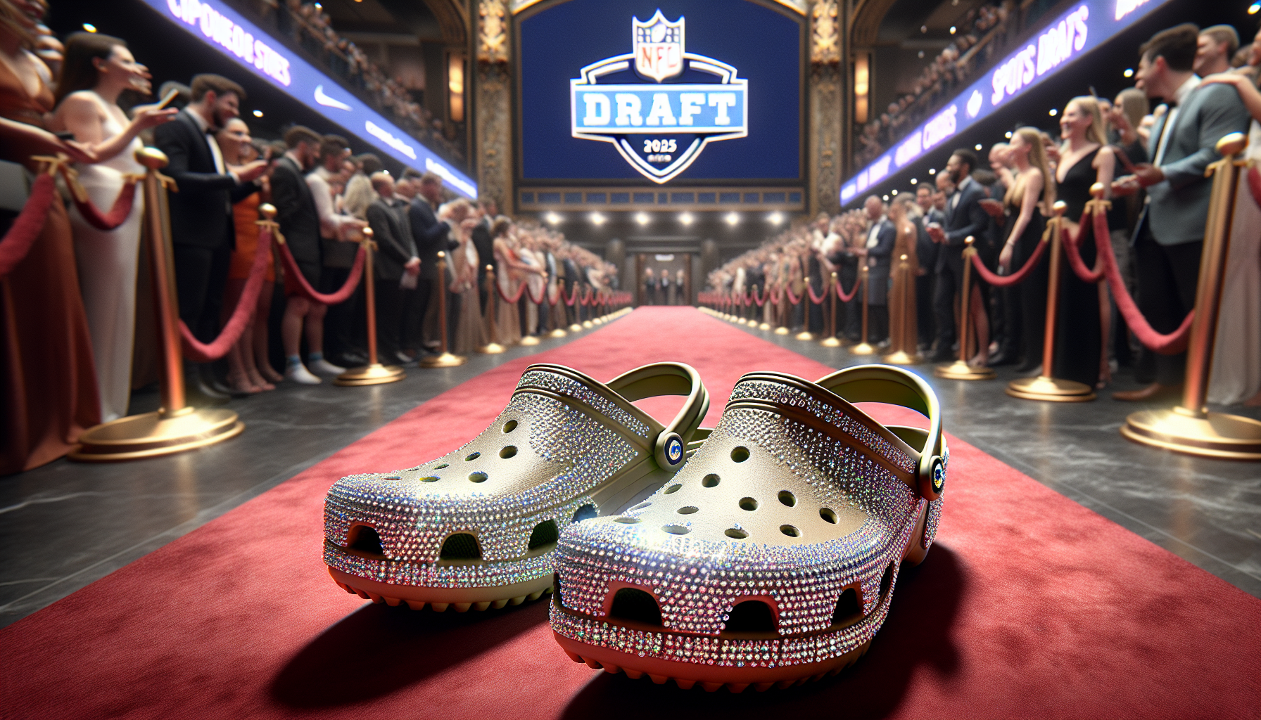Ashton Jeanty's Swarovski-Studded Crocs Dazzle at 2025 NFL Draft Fashion Showcase