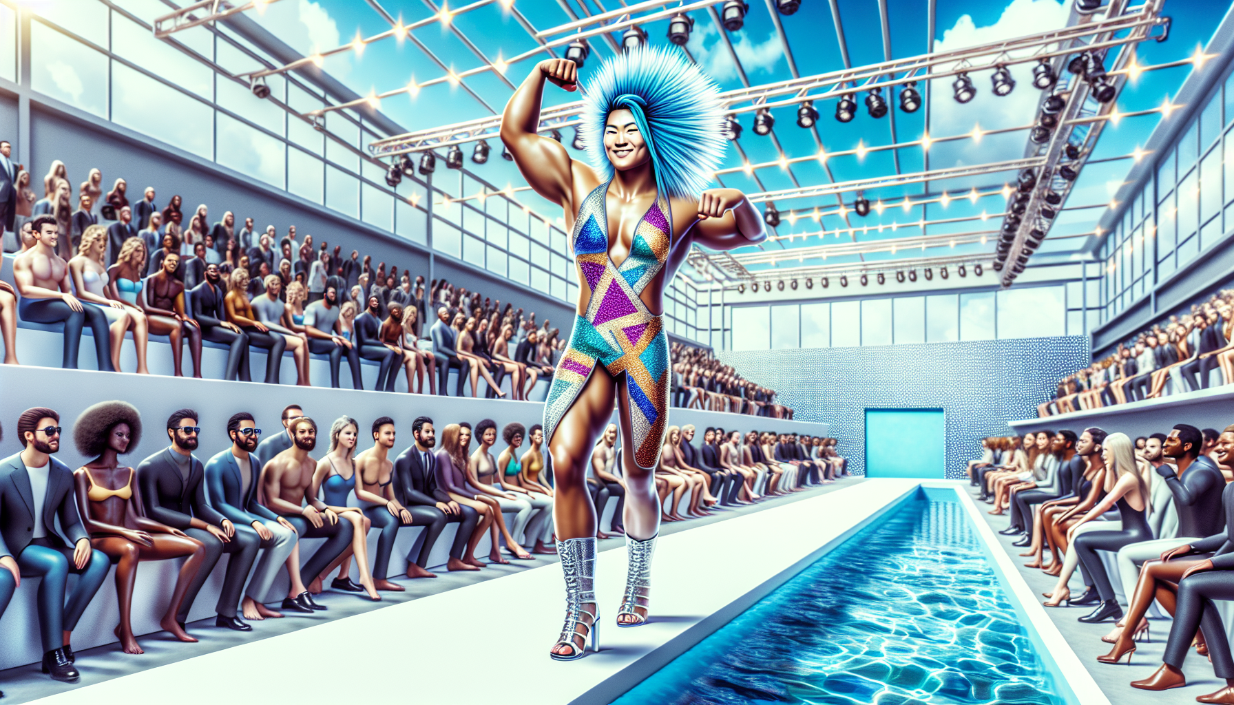 AEW Star Skye Blue Shines at Atlanta Swim Week Fashion Show