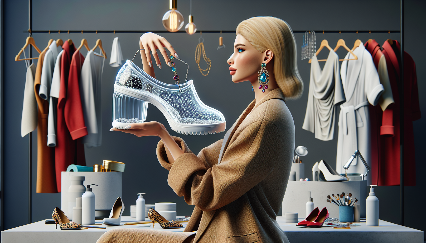 Gigi Hadid Transforms Shower Shoes into High Fashion