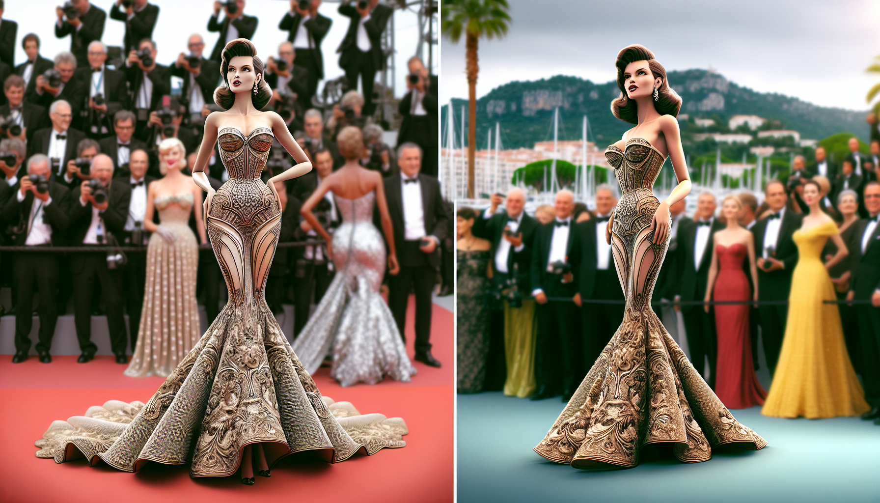 Jennifer Lawrence Shines in Sculptural Dior Gown Inspired by 1940s at Cannes