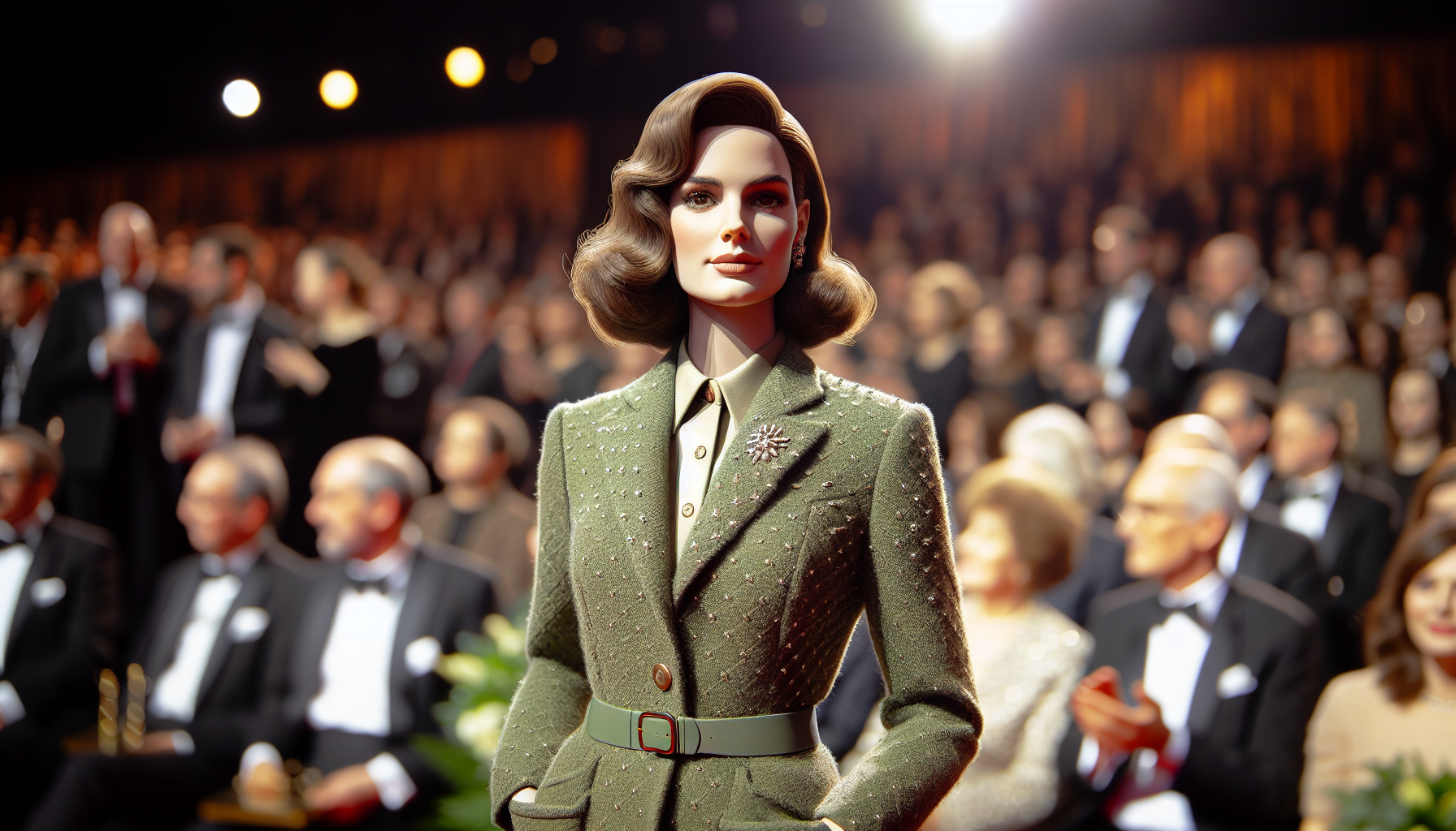 Kate Middleton Exhibits Queen Elizabeth II's Elegance in Olive Green Suit at Award Ceremony