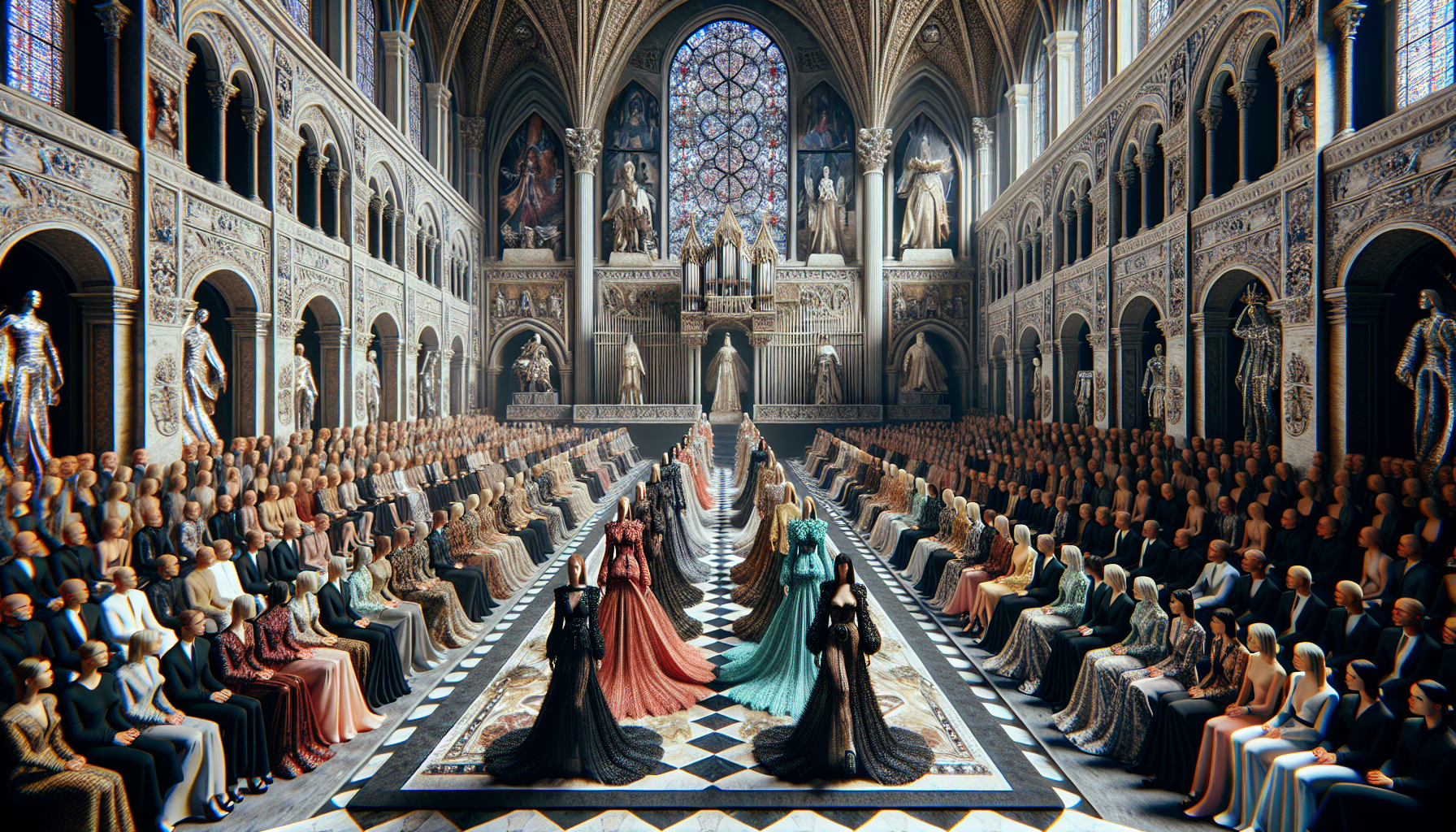 Louis Vuitton Showcases Collection at Palais des Papes in France