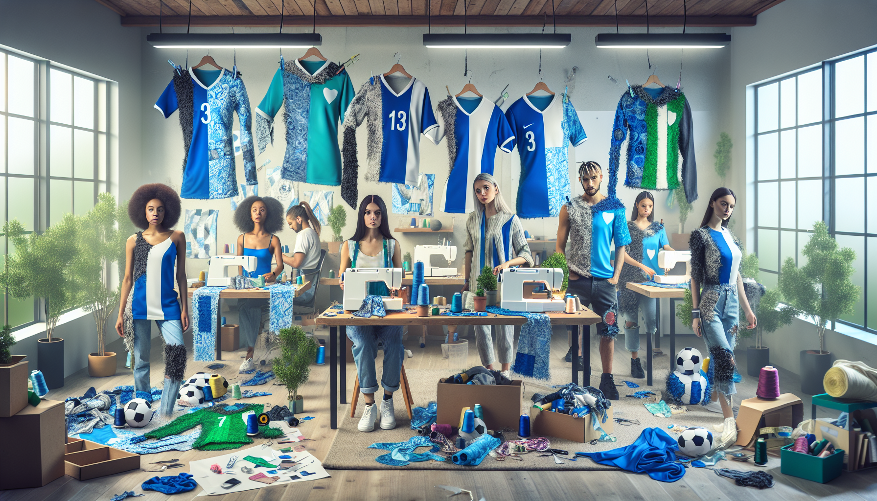 Textile Students Create Fashion from Upcycled Blackburn Rovers Kits