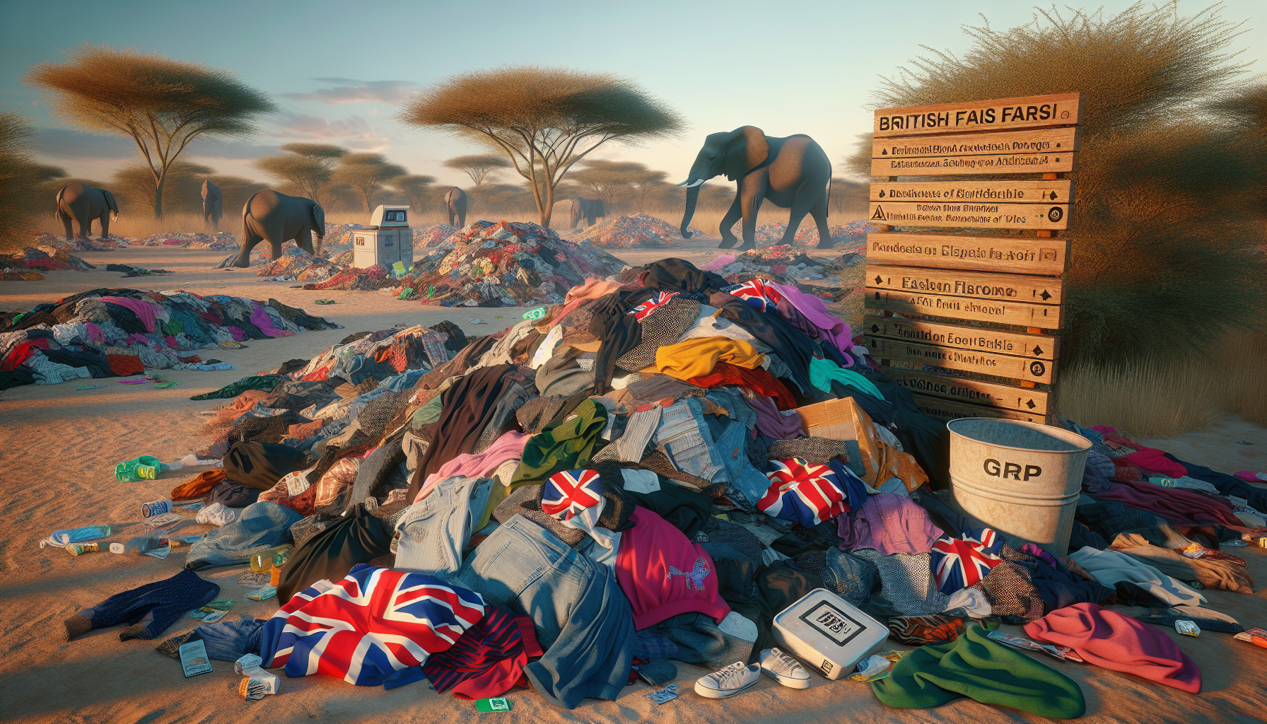 UK Brands Found in Fast Fashion Graveyard in African Conservation Area